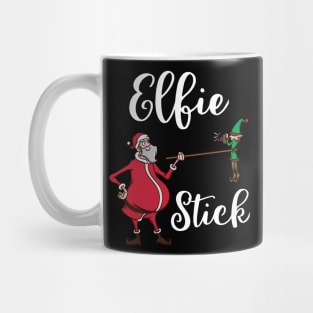 Funny Elf Pun Selfie Stick Santa Claus Christmas Meme Gift Mug